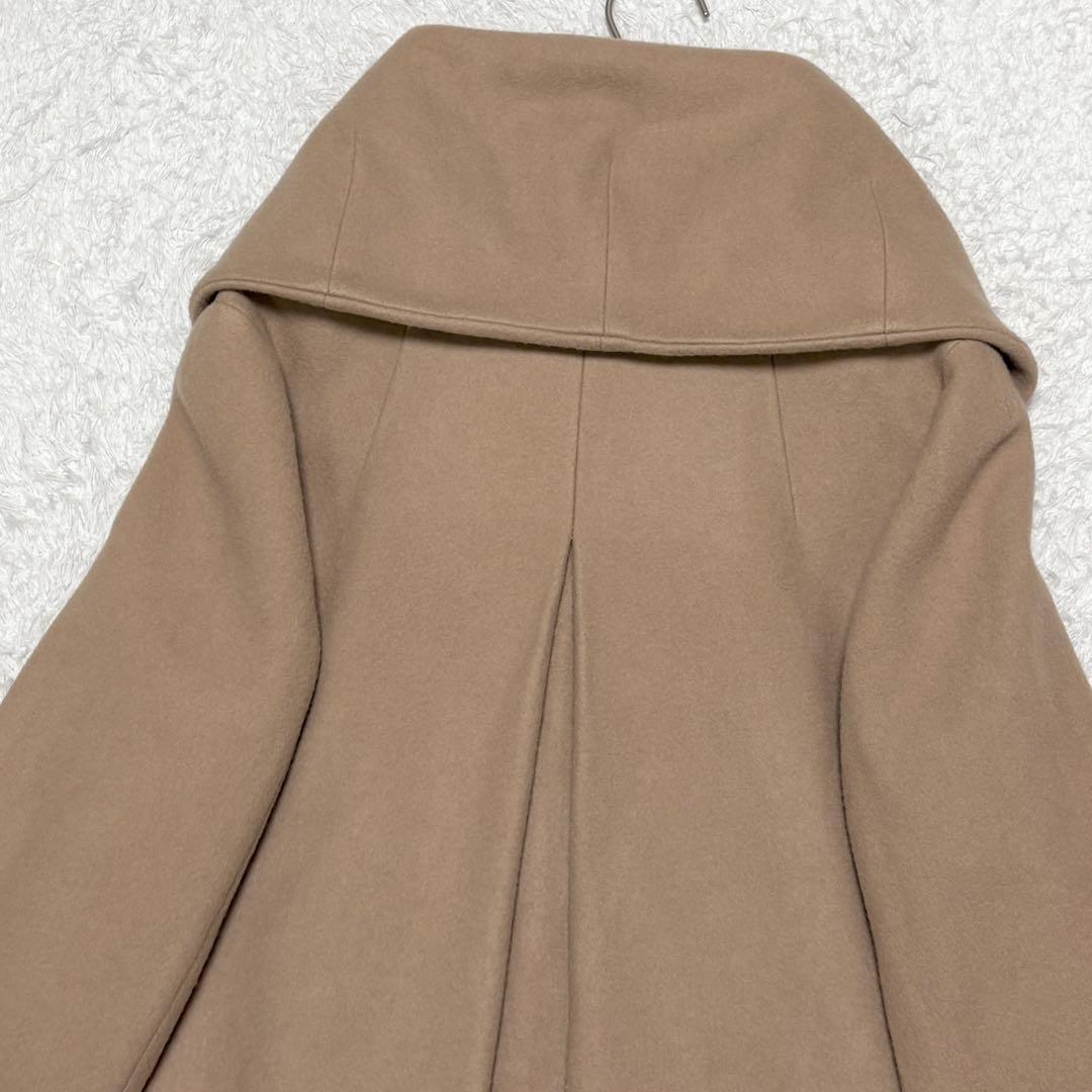 【極美品】ラトータリテ 女優襟 比翼仕立て ウール コート 上品 オフィス