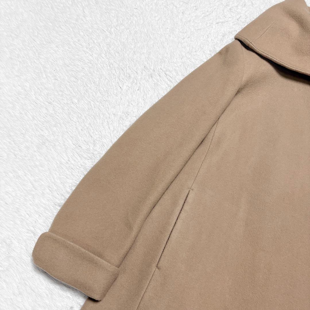 【極美品】ラトータリテ 女優襟 比翼仕立て ウール コート 上品 オフィス