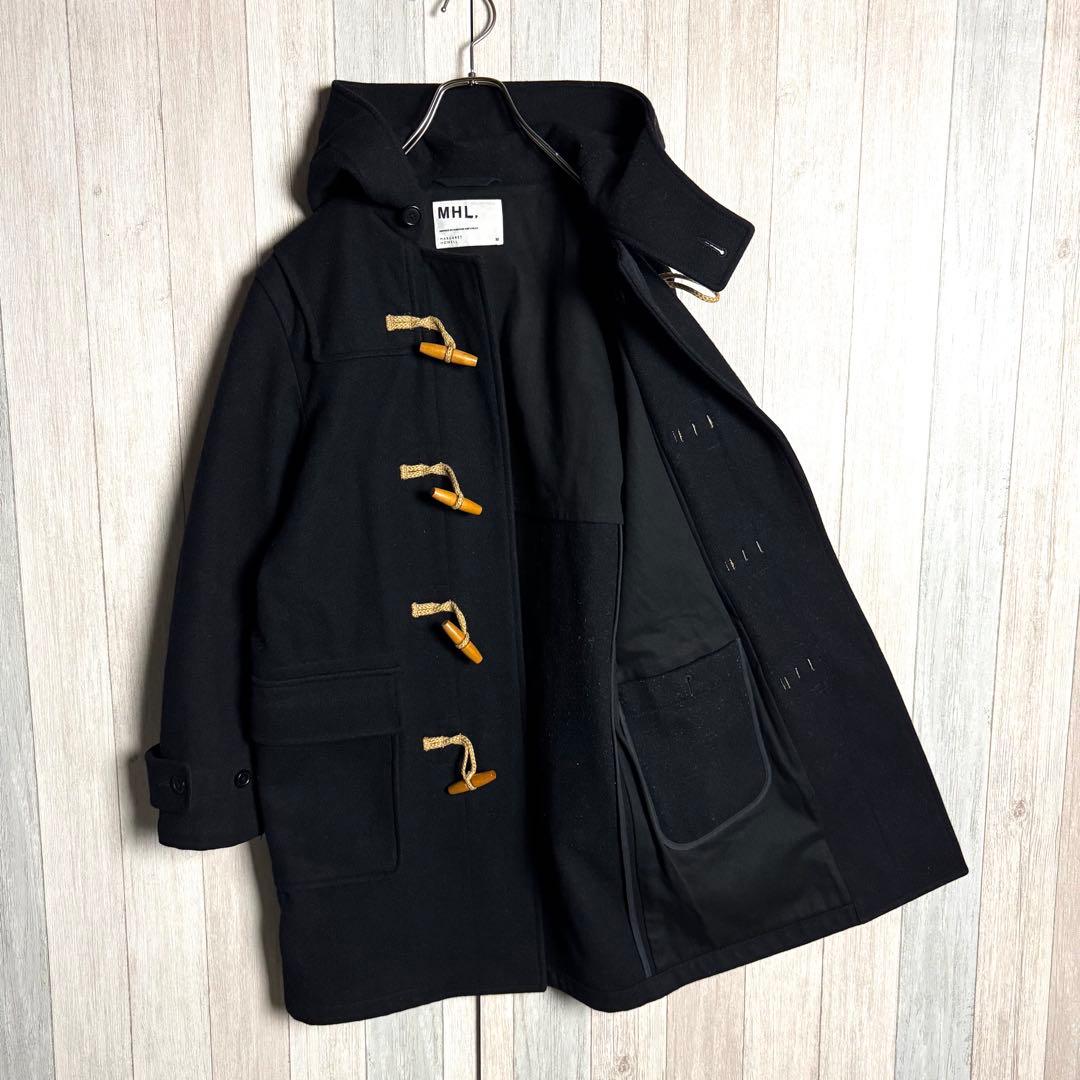 3571【人気・美品】マーガレットハウエル 肉厚 ウール ロング ダッフルコート