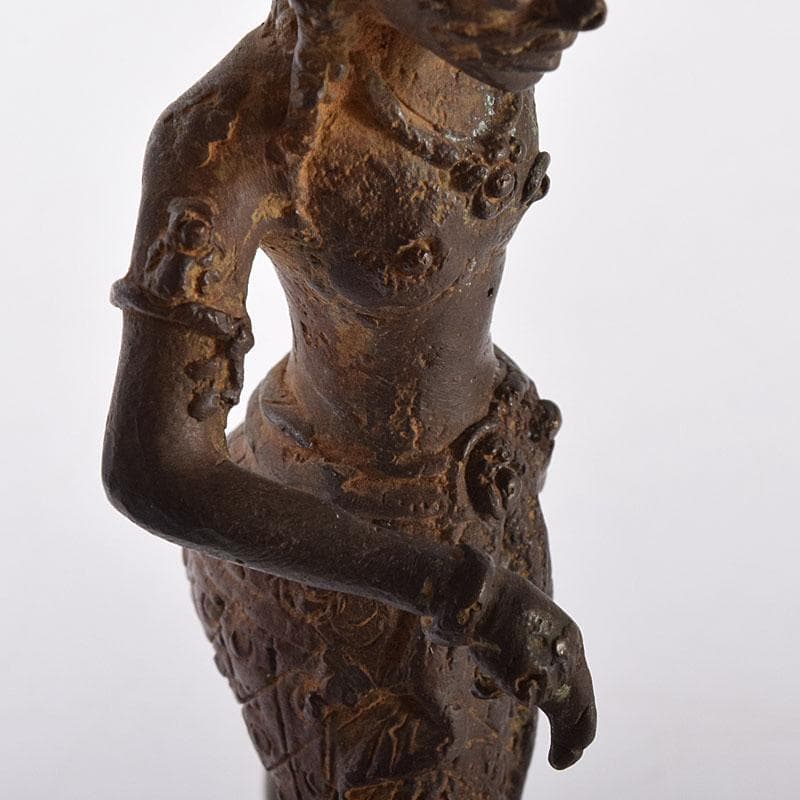 まめ太。　東南アジア　アフリカン美術　銅製　人物像　置物　V　8056