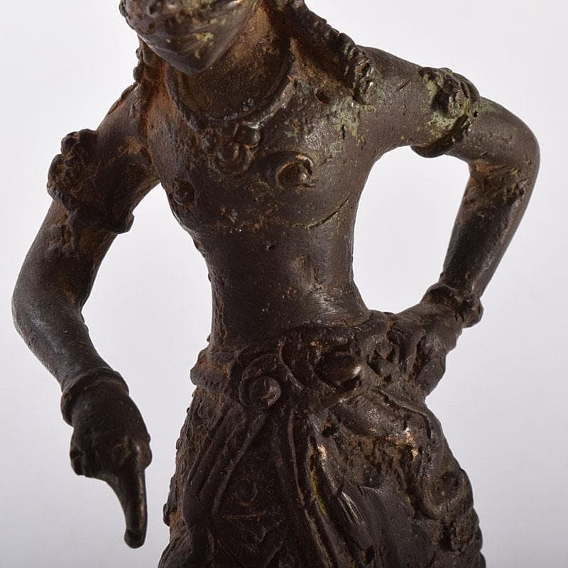 まめ太。　東南アジア　アフリカン美術　銅製　人物像　置物　V　8056