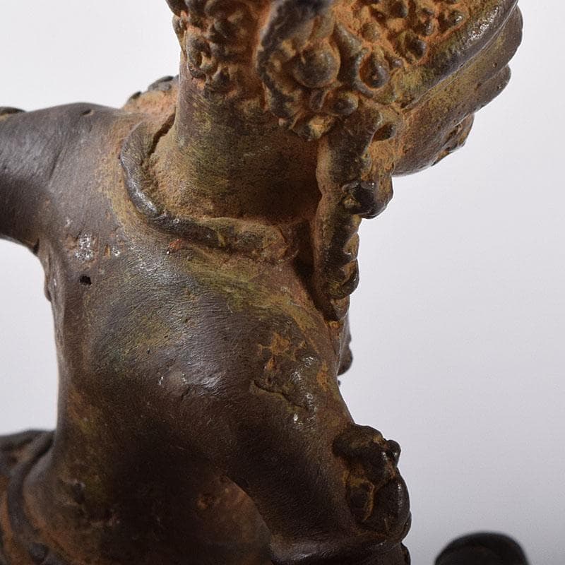 まめ太。　東南アジア　アフリカン美術　銅製　人物像　置物　V　8056