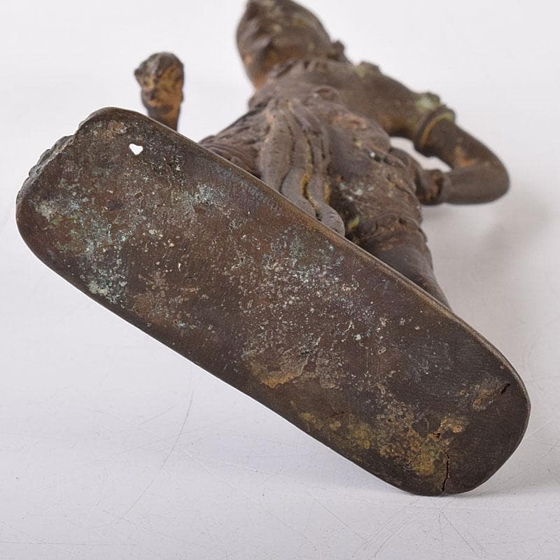 まめ太。　東南アジア　アフリカン美術　銅製　人物像　置物　V　8056