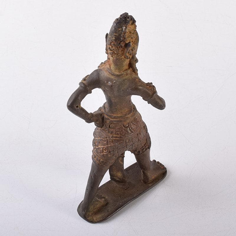 まめ太。　東南アジア　アフリカン美術　銅製　人物像　置物　V　8056