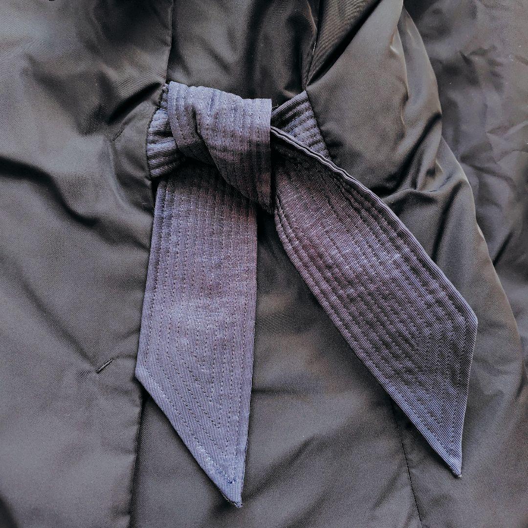 希少 アルマーニ 極暖 ホワイトダックダウンコート ライナー ファー リボン