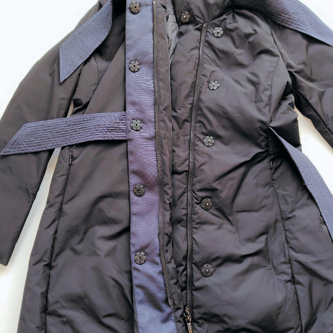 希少 アルマーニ 極暖 ホワイトダックダウンコート ライナー ファー リボン