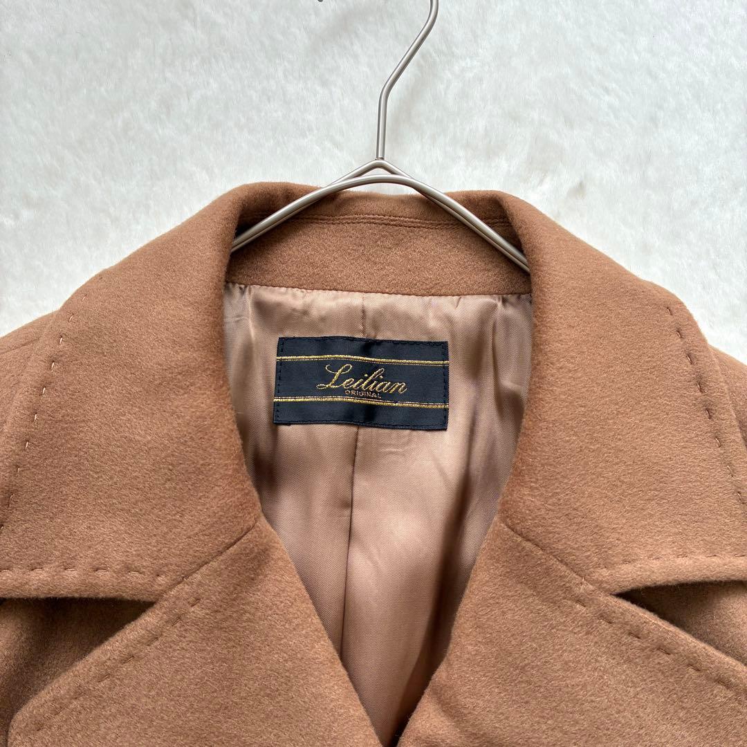 新品未使用 Leilian カシミヤ100% ロングコート キャメルカラー L