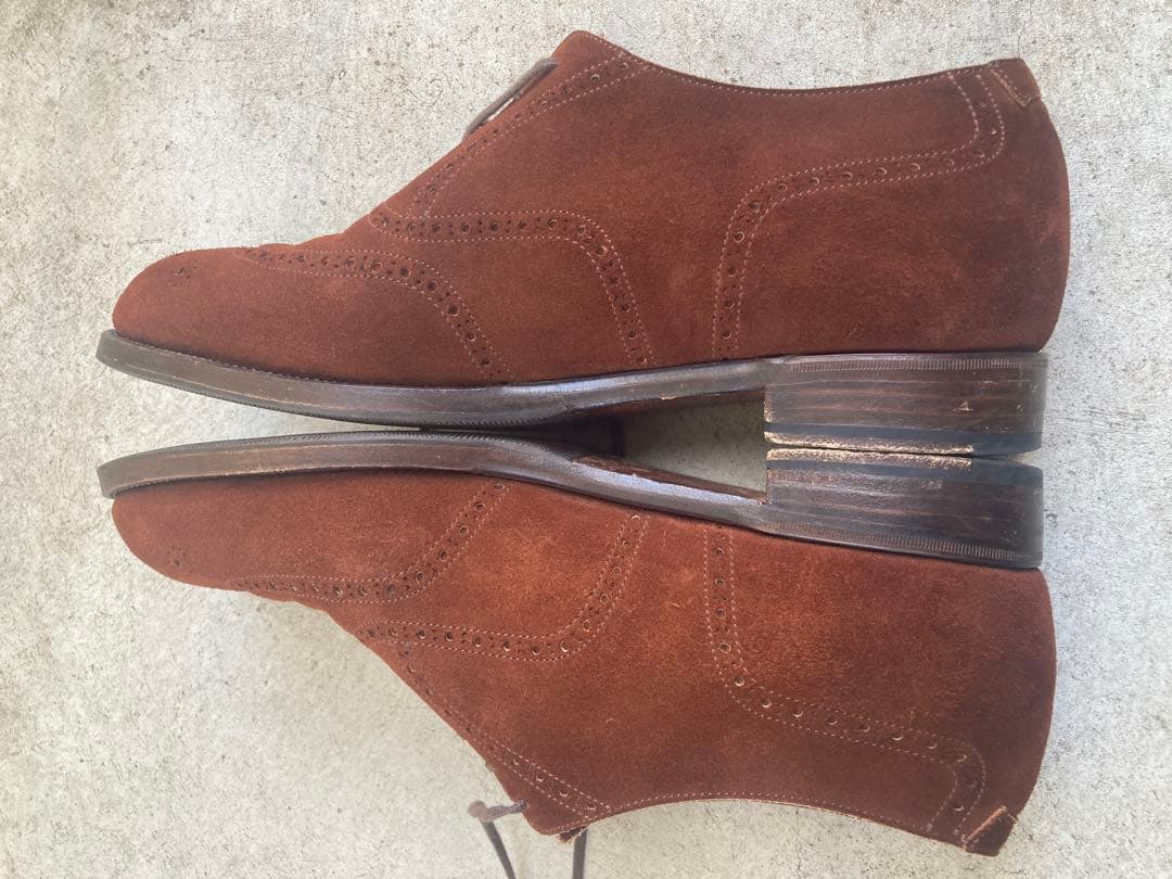 サ*ブ様 andanteブラウンスエード イミテーションフルブローグ