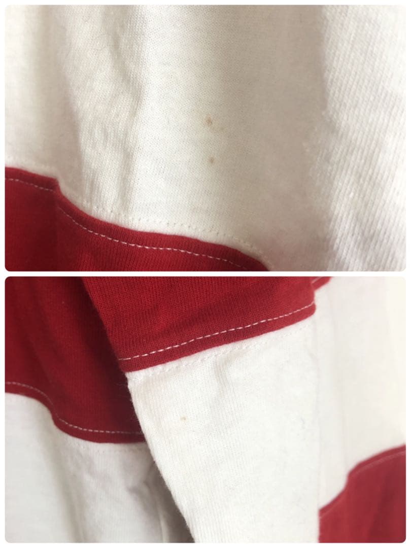 アミアレクサンドルマテュッシ　長袖トップス　長袖ポロシャツ　ボーダー　レッド　L