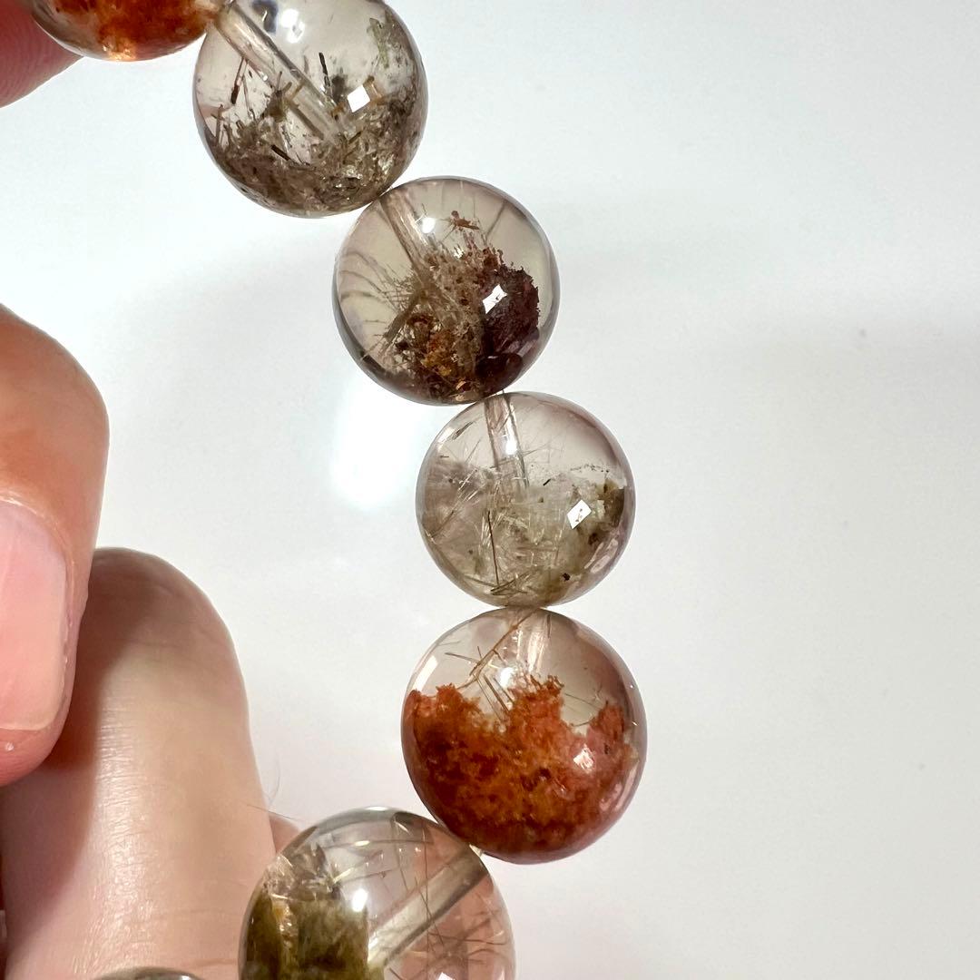 激レア　ガーデンクォーツ&ルチルクォーツ共生ブレスレット　4