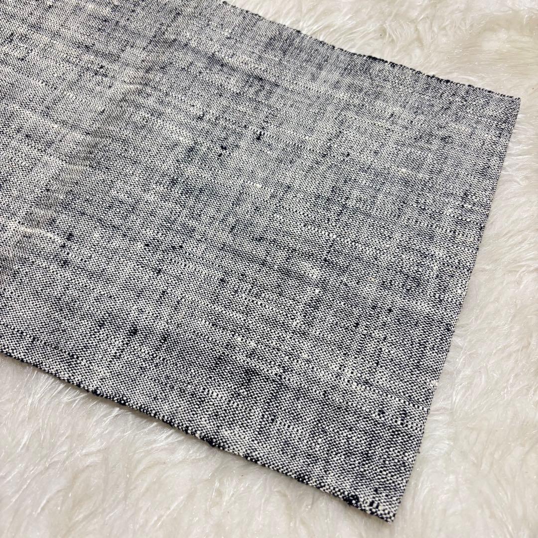 【極美品】袋名古屋帯 八寸帯 モダン ボタニカル 花草模様 織り 紬 絹 425