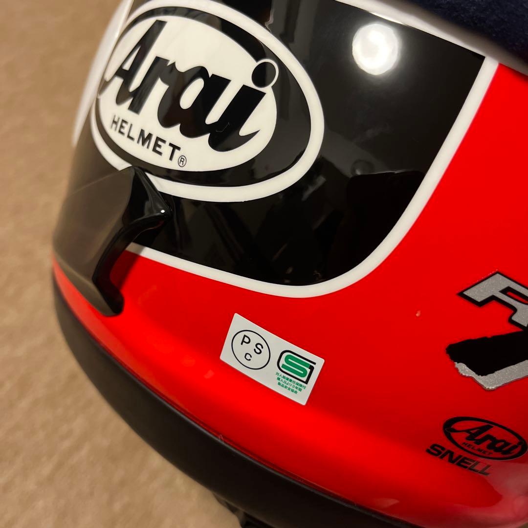 Arai RX-7X フルフェイスヘルメット平忠彦　タイラレプリカ赤