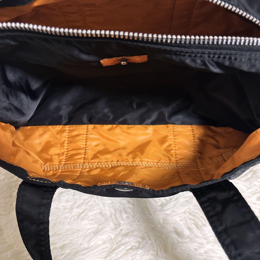 美品 PORTER ポーター ブラック ドラムバッグ ミニボストンバッグ 黒