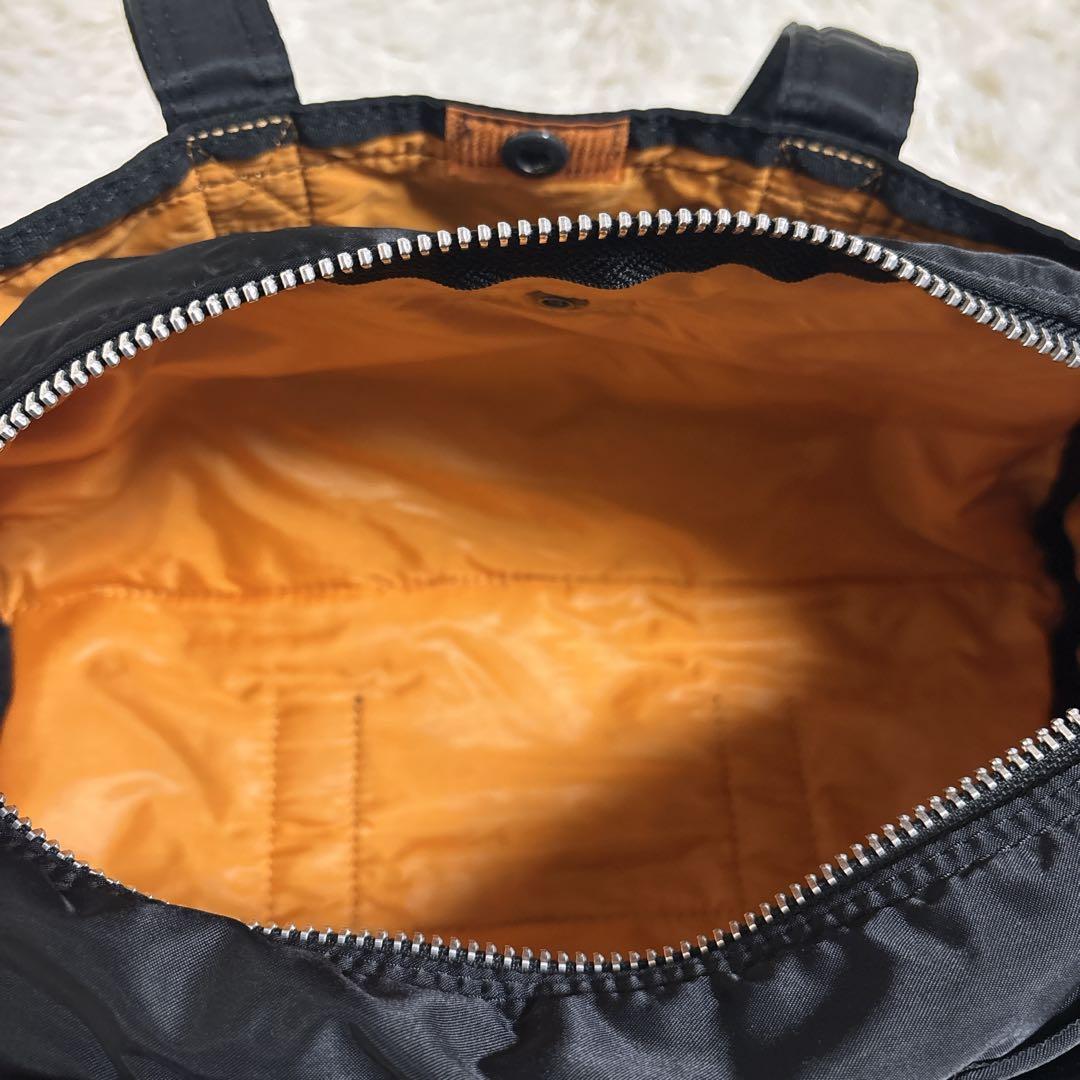 美品 PORTER ポーター ブラック ドラムバッグ ミニボストンバッグ 黒
