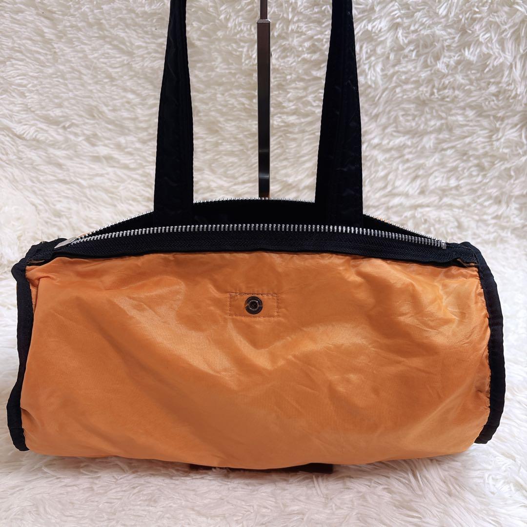 美品 PORTER ポーター ブラック ドラムバッグ ミニボストンバッグ 黒