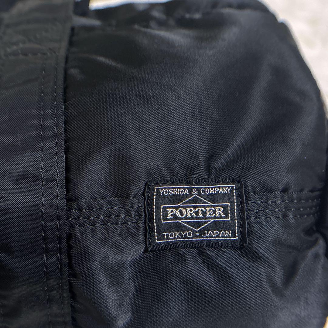 美品 PORTER ポーター ブラック ドラムバッグ ミニボストンバッグ 黒