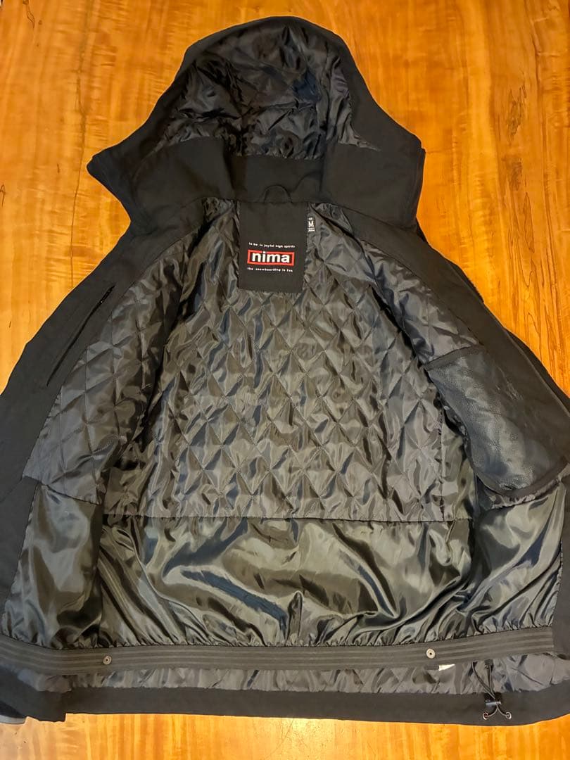 美品 nima ユニセックス スノボウェア セットアップ 上M 下S 上下 黒