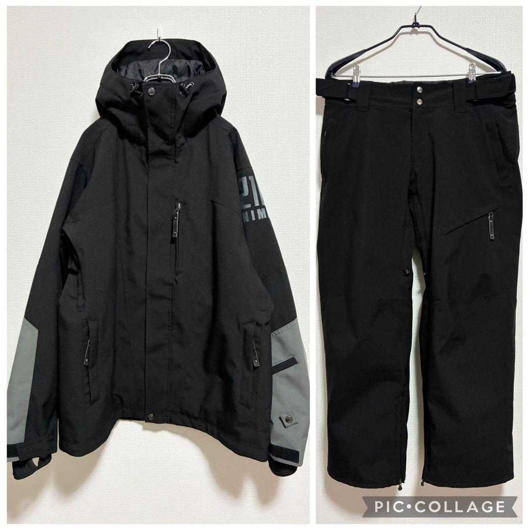 美品 nima ユニセックス スノボウェア セットアップ 上M 下S 上下 黒