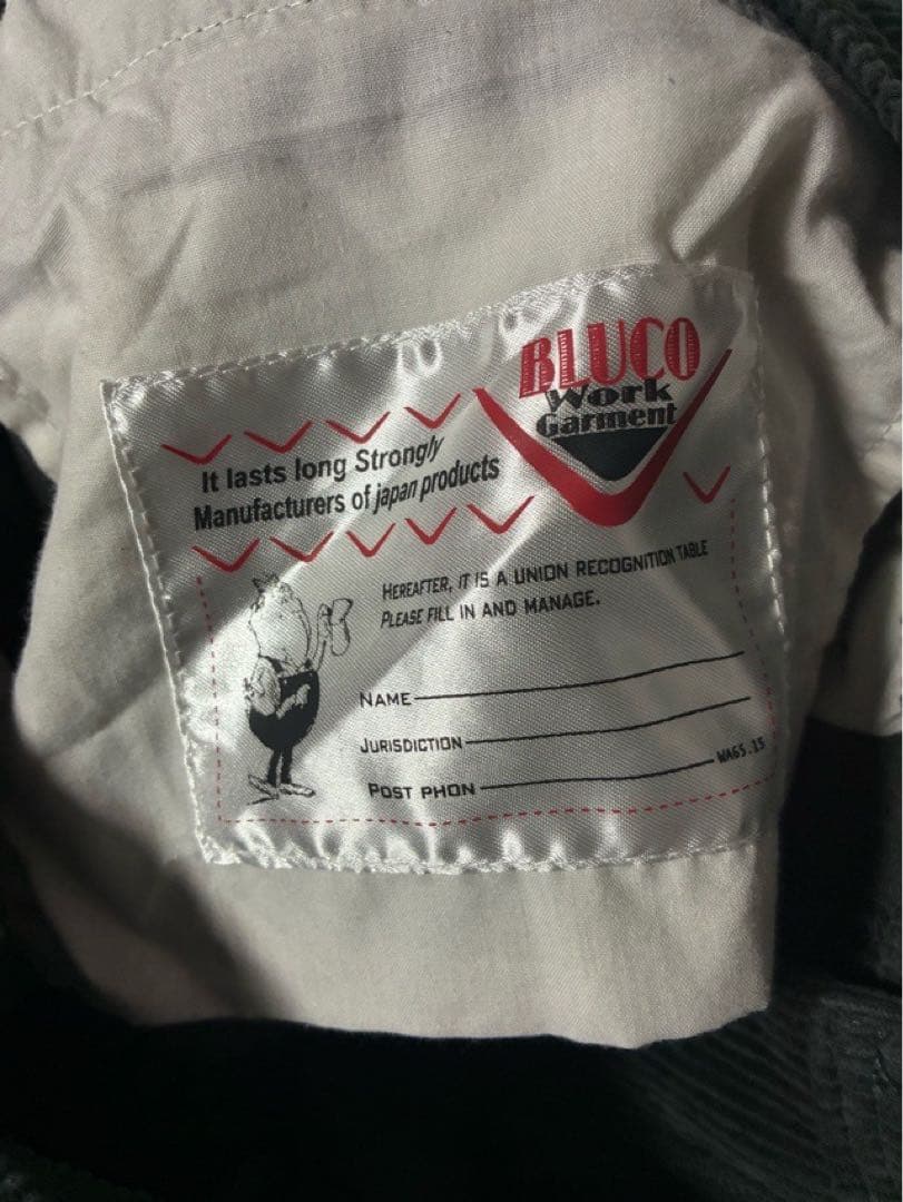 BLUCO ブルコ コーデュロイ ワーク パンツ 新品 Lサイズ OL-062C