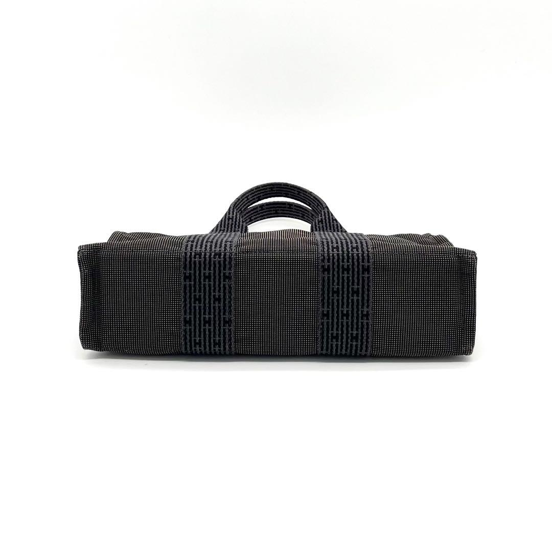 HERMESエルメス エールラインPM トートバッグ グレー カデナ付 通勤B5