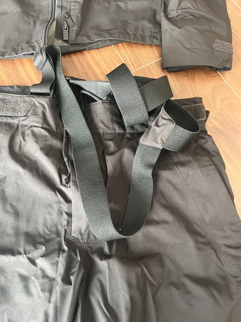 シマノゴアテックスブラック フード付きレインウェアセット　XL