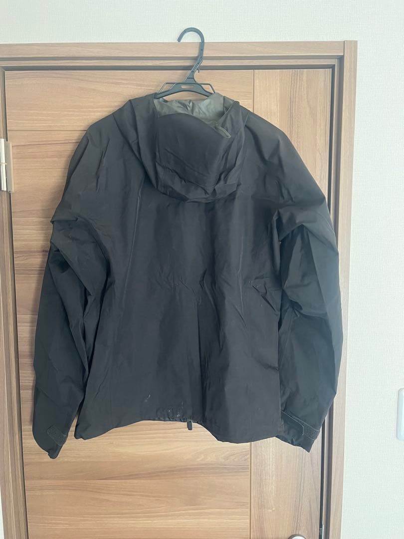 シマノゴアテックスブラック フード付きレインウェアセット　XL