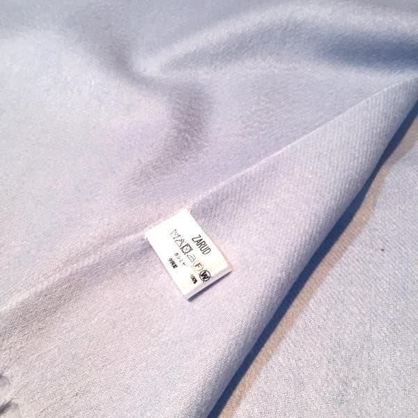 ラスト1枚値下70㎝×200超大判 100% カシミヤストールマフラーSAX新品