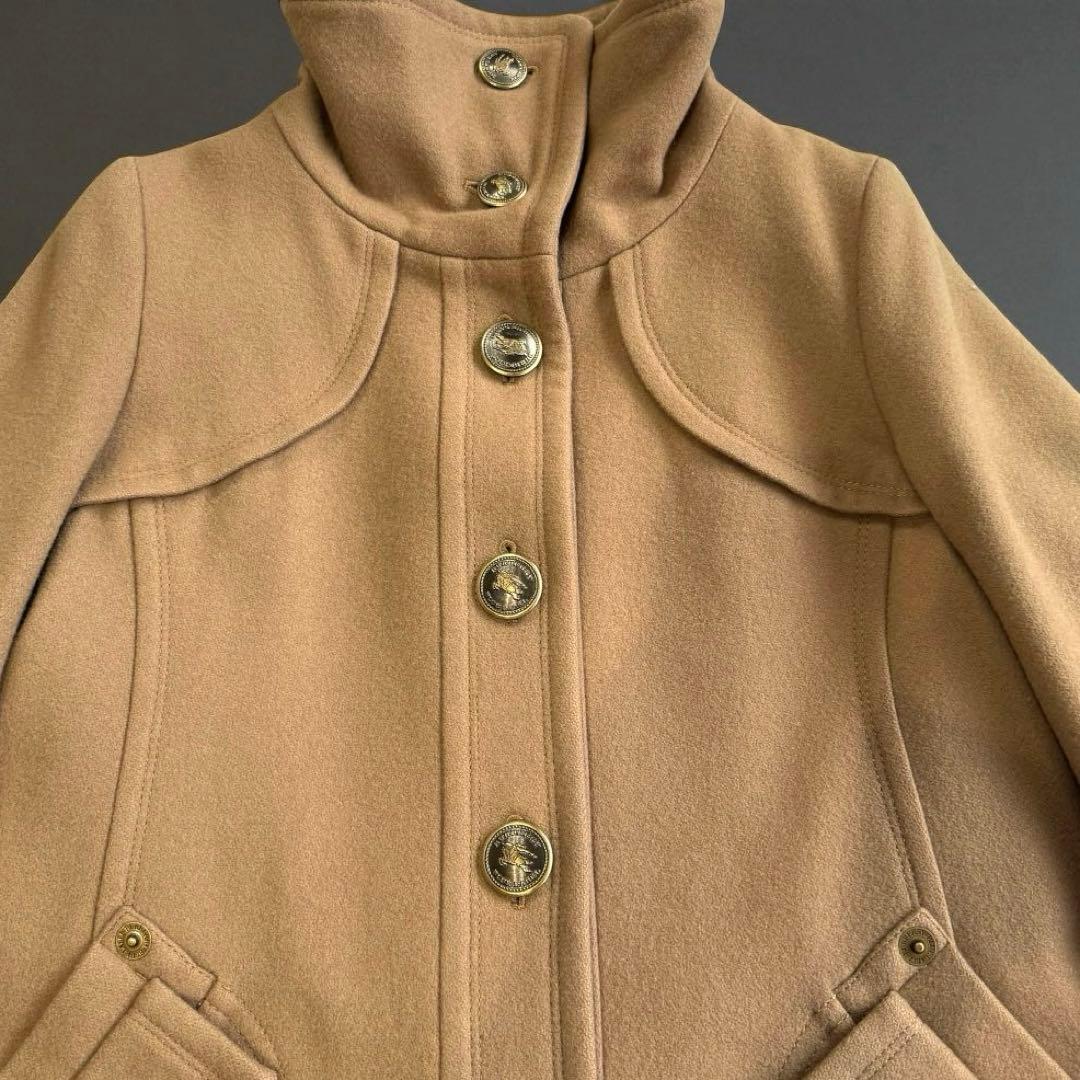 希少美品✨バーバリーブルーレーベル　ウールプリーツコート38 ノバチェック