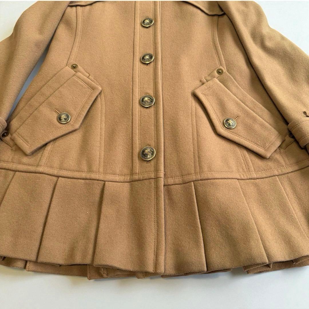 希少美品✨バーバリーブルーレーベル　ウールプリーツコート38 ノバチェック