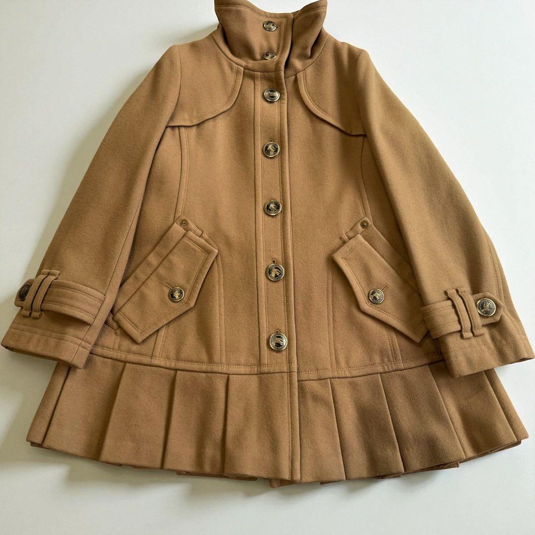 希少美品✨バーバリーブルーレーベル　ウールプリーツコート38 ノバチェック