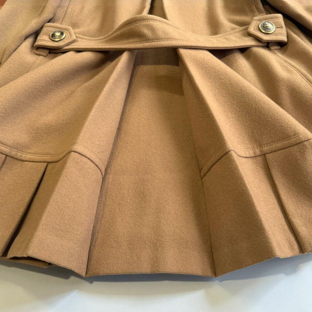 希少美品✨バーバリーブルーレーベル　ウールプリーツコート38 ノバチェック
