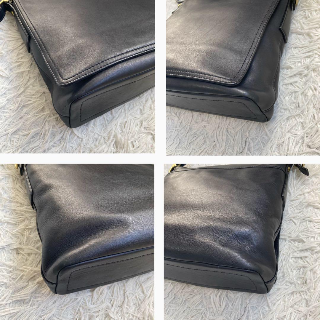 極美品 vintage coach old archive メッセンジャー 黒