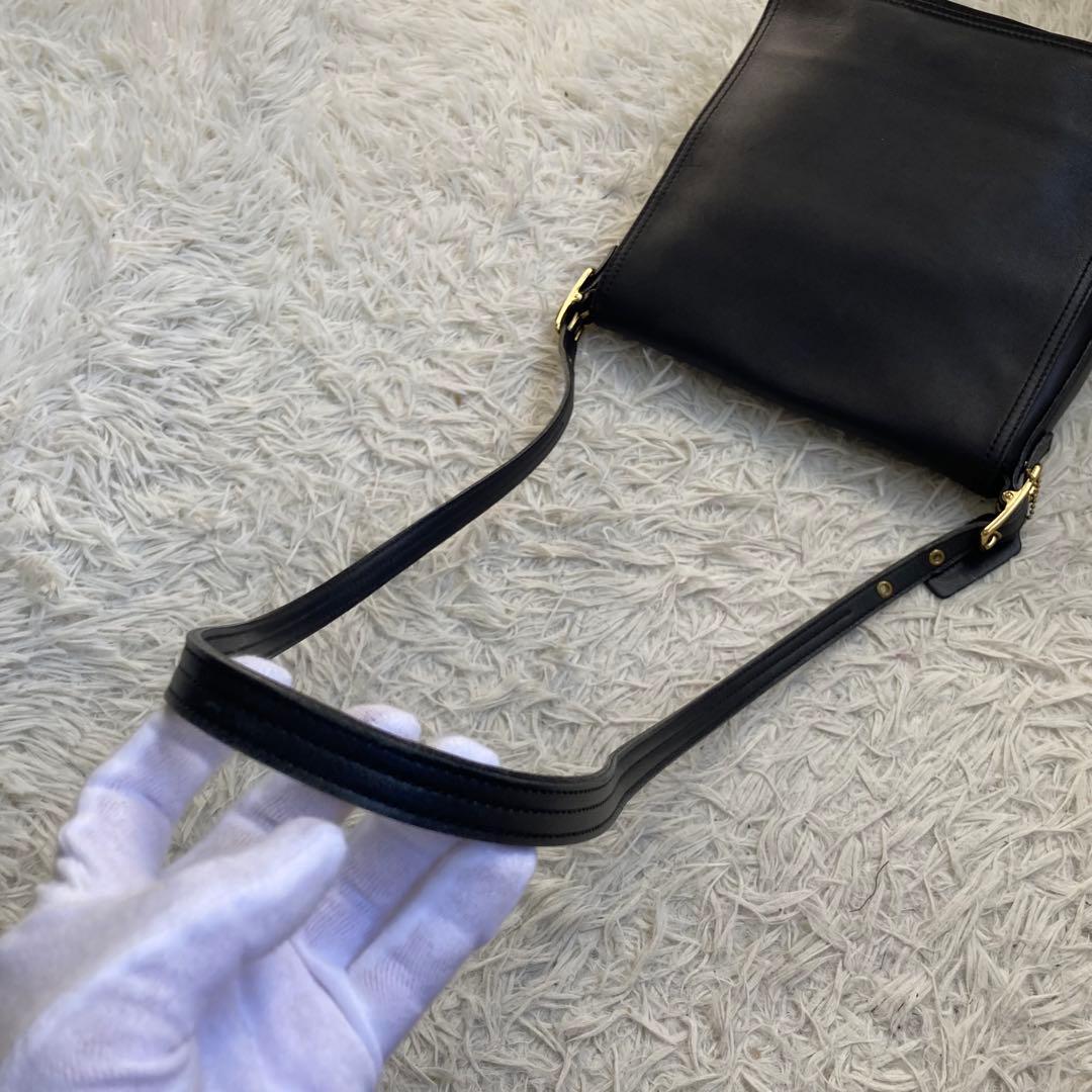 極美品 vintage coach old archive メッセンジャー 黒