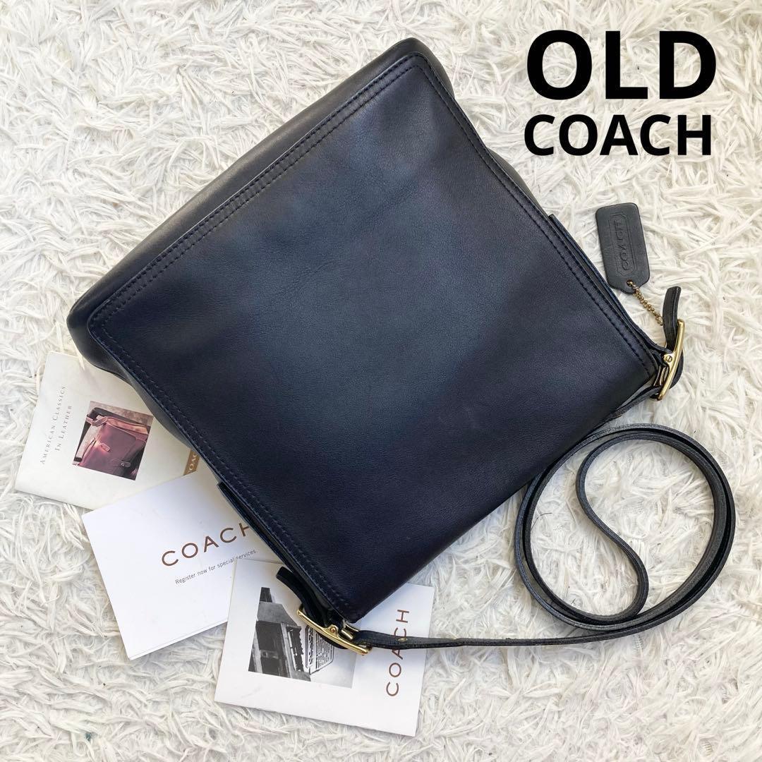 極美品 vintage coach old archive メッセンジャー 黒