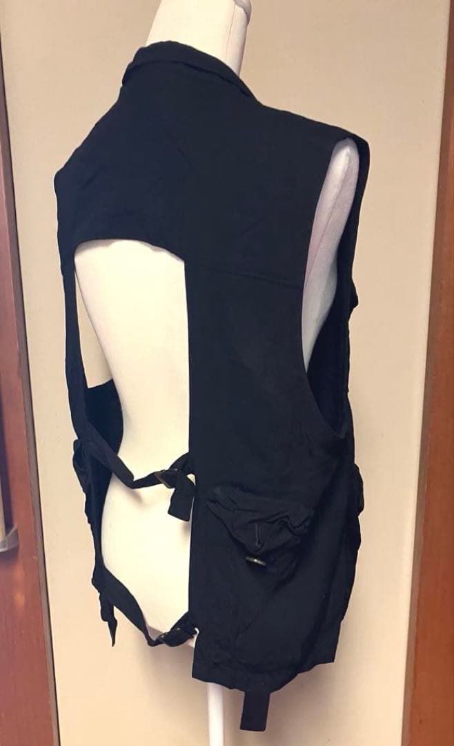 Yohji Yamamoto pour homme デザインベストJK 黒