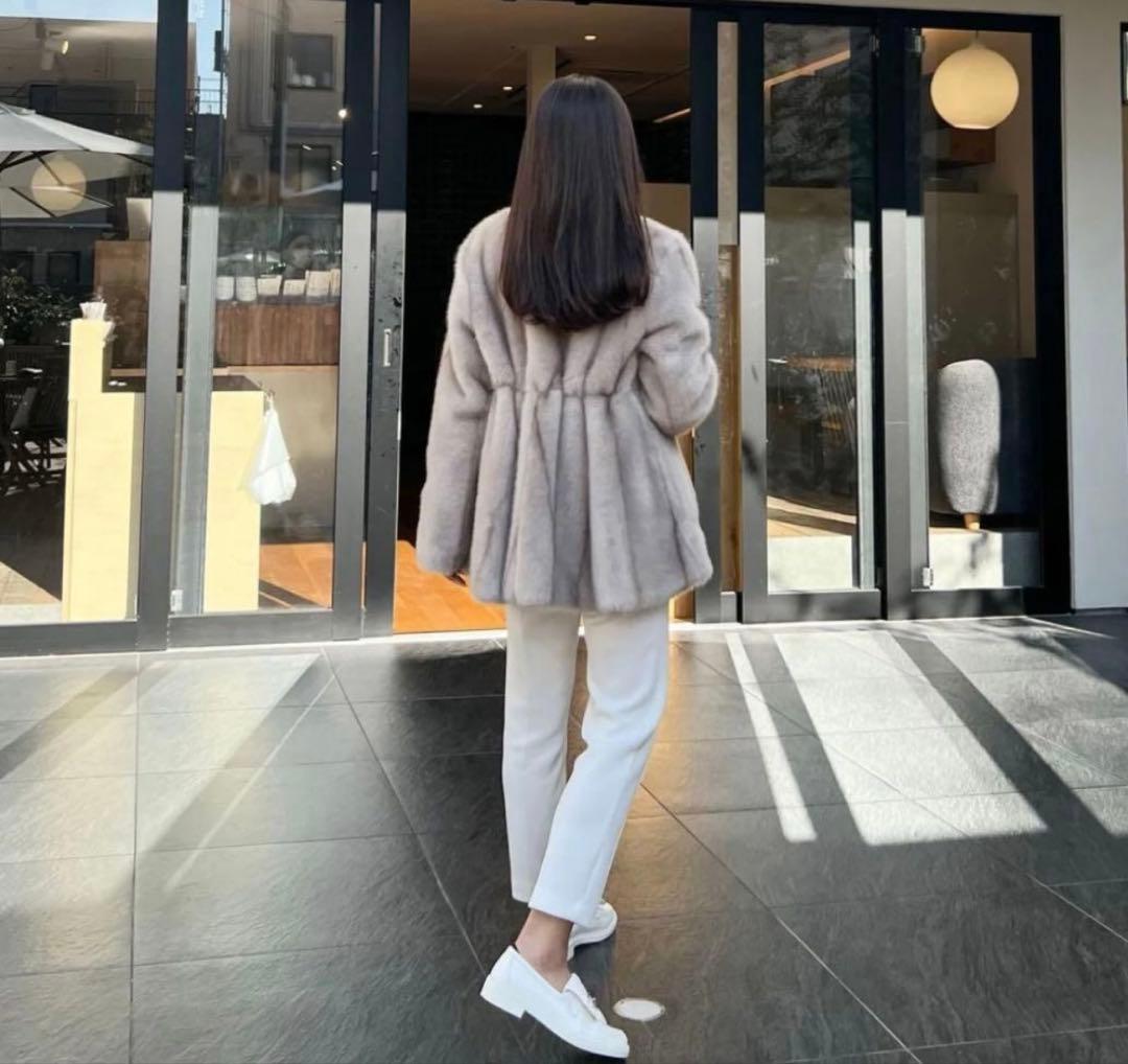 a*o様 ANCHEアンシェ back flare ecofur coat モカ