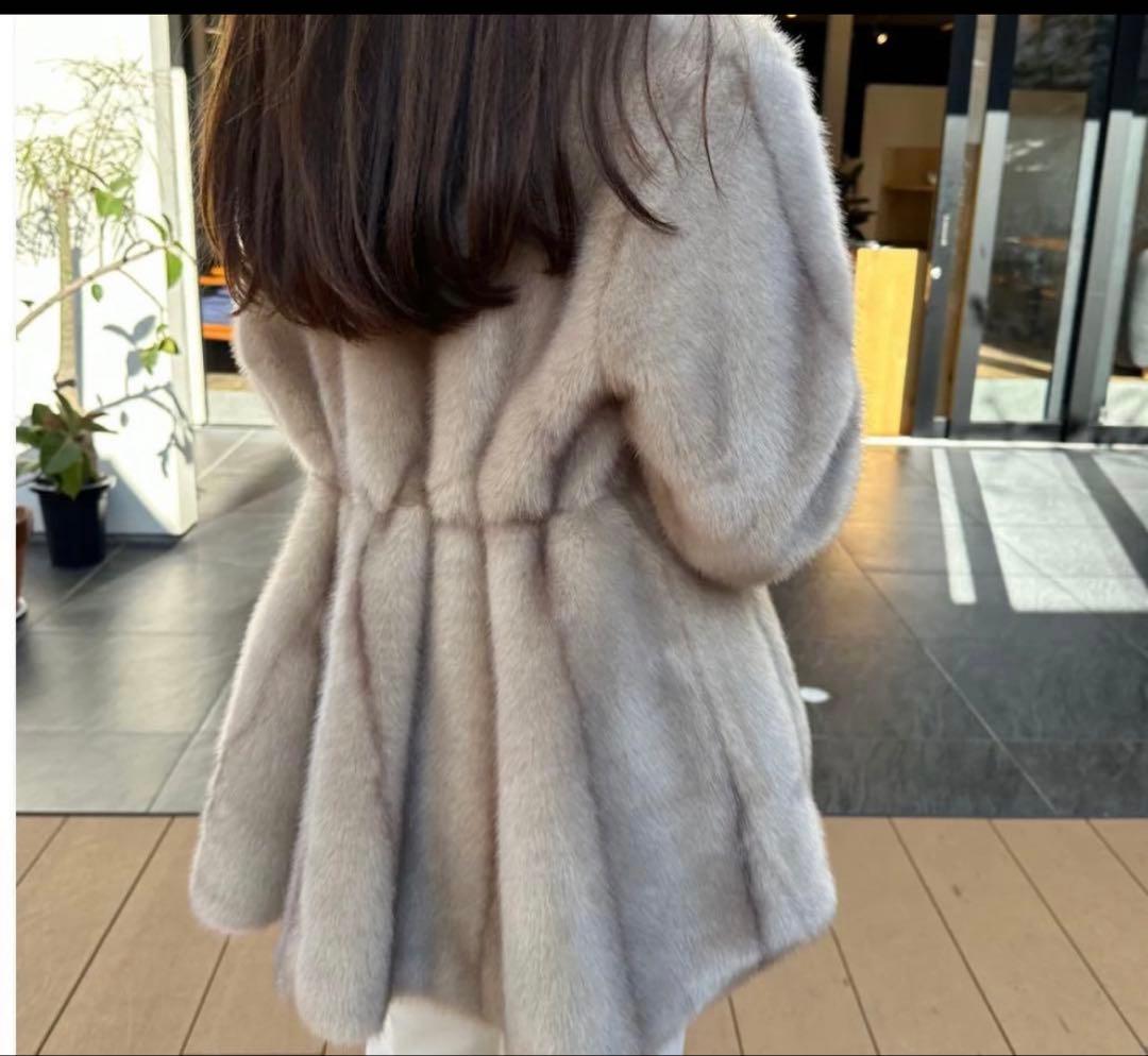 a*o様 ANCHEアンシェ back flare ecofur coat モカ