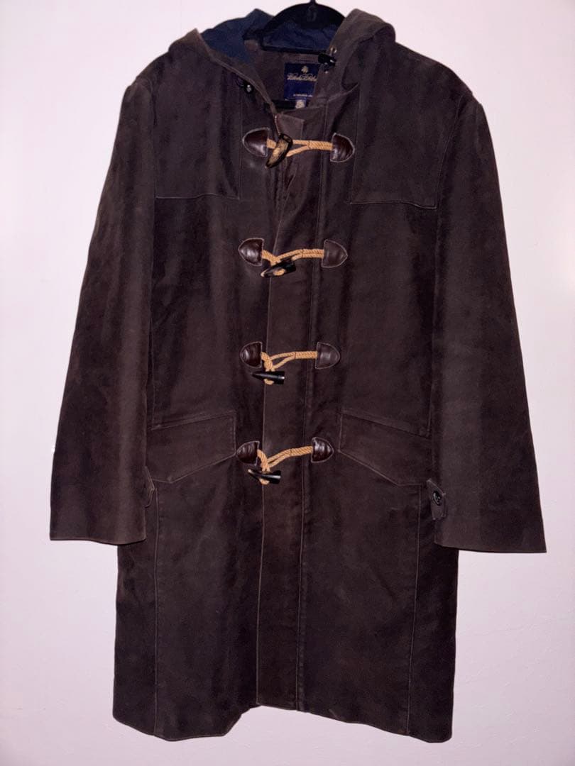 BROOKS BROTHERS ダークブラウン　ダッフルコート　イタリア製生地