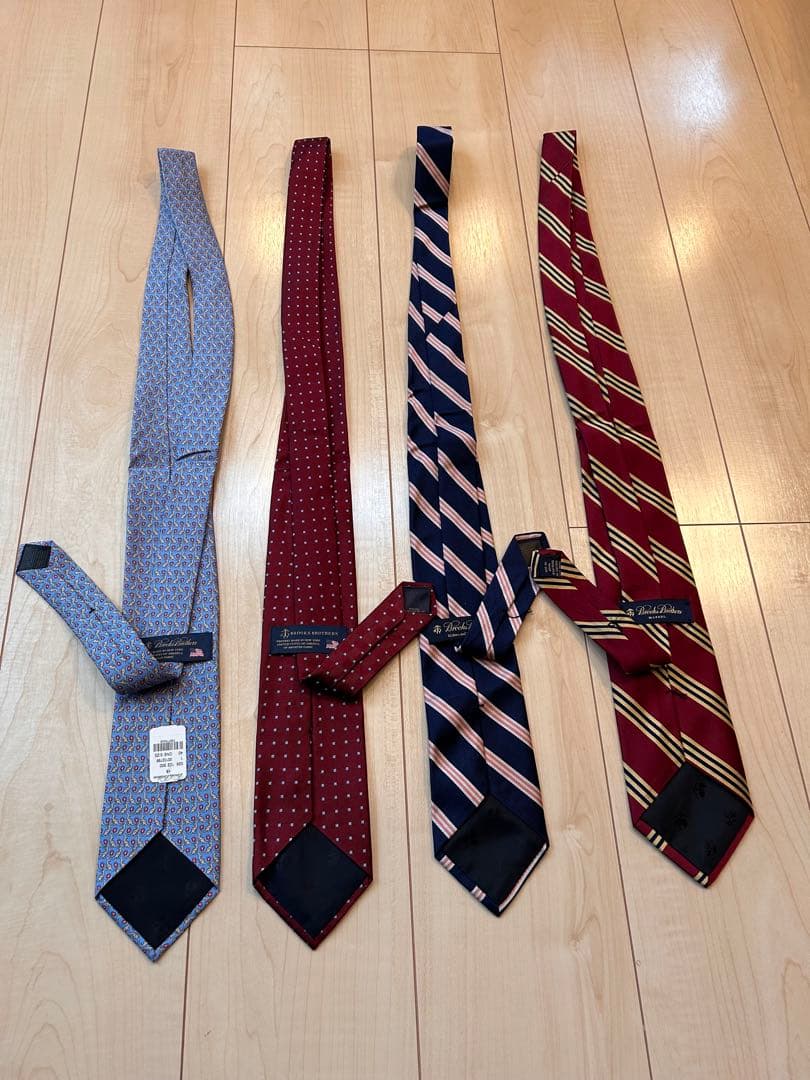 【4本セット】 メンズネクタイ BROOKS BROTHERS
