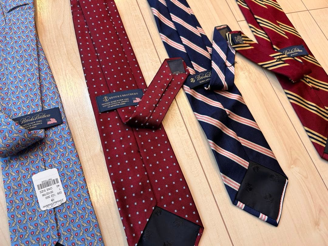 【4本セット】 メンズネクタイ BROOKS BROTHERS