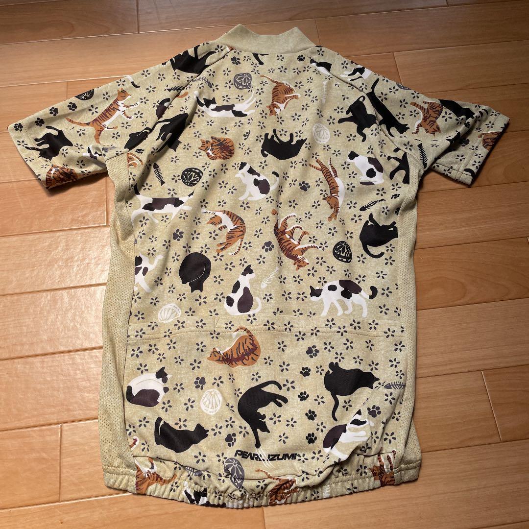 パールイズミ サイクルジャージ　和風猫柄　xsサイズ