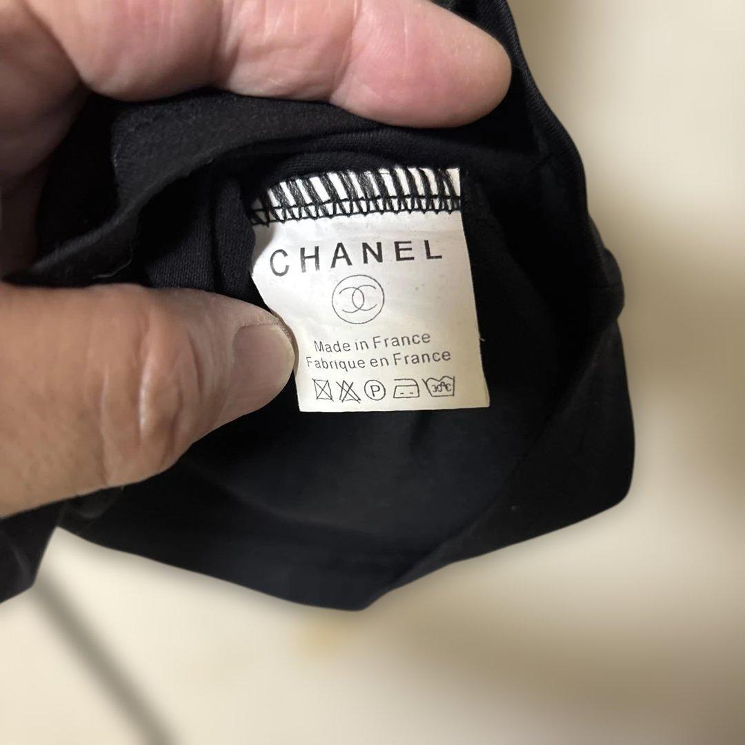 CHANEL ブラック シャツ XL ココロゴ