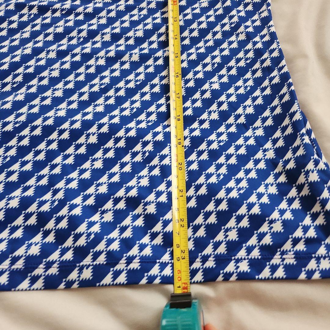 WAAC ゴルフウェア 上下セット青と白の幾何学模様