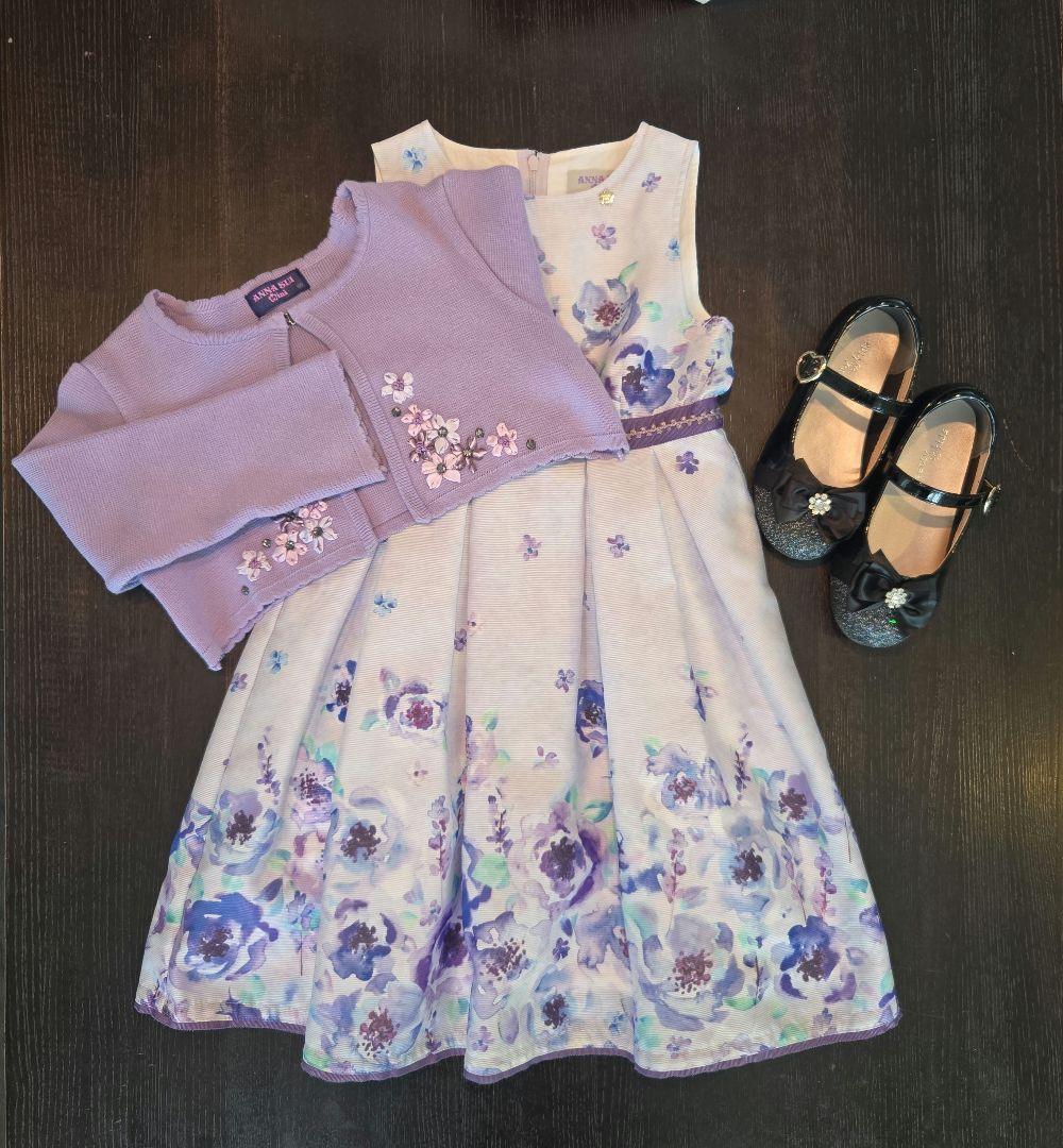 アナスイミニ　フォーマルドレス　ワンピース　入学式　ボレロ　フォーマルシューズ