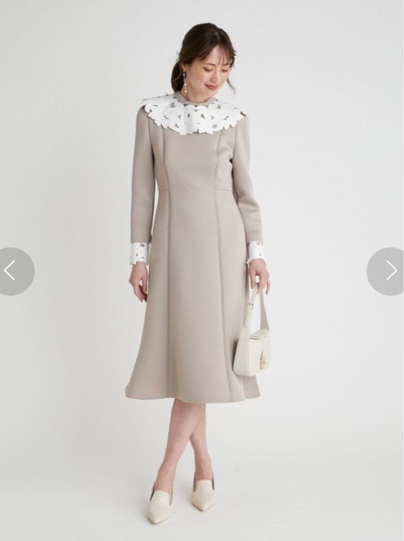 Thank you☆CELFORD レース襟マーメイドワンピース38サイズ