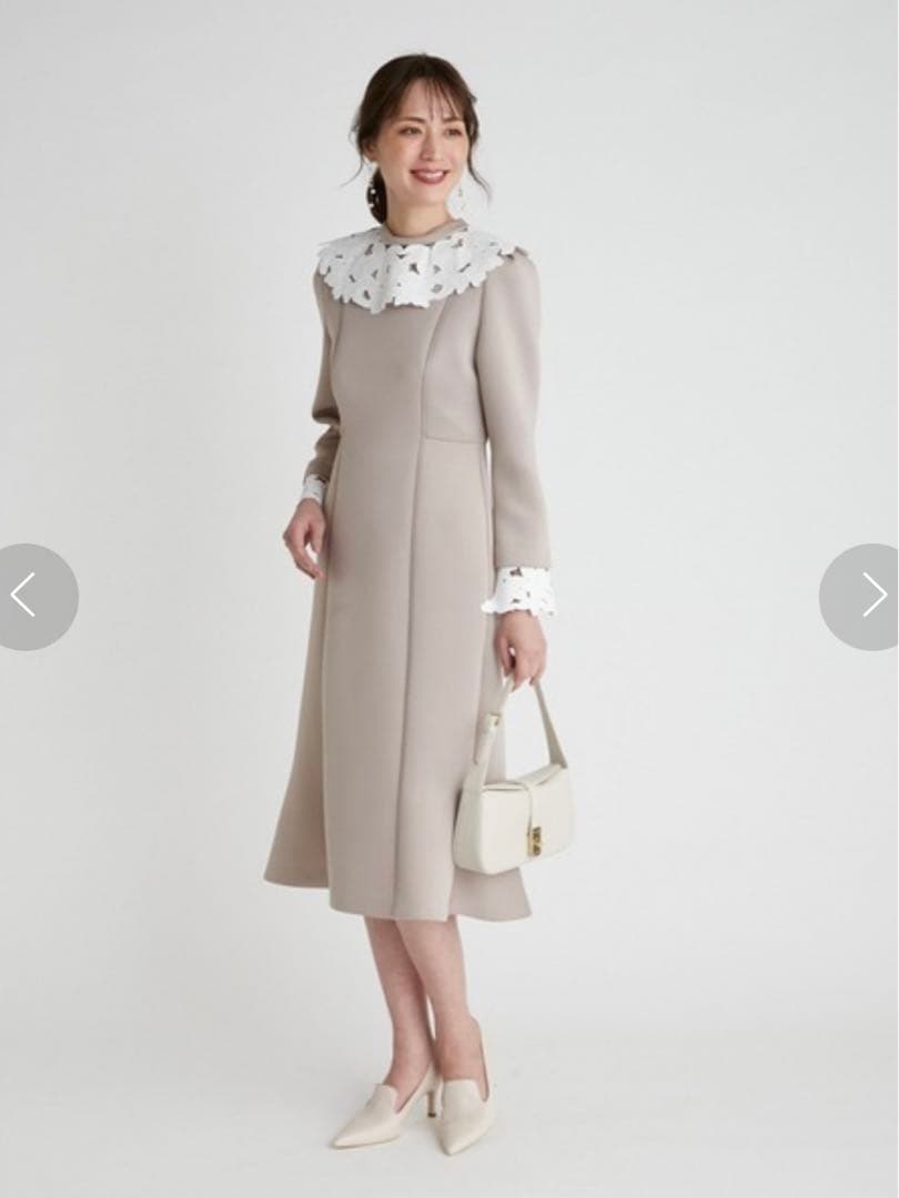 Thank you☆CELFORD レース襟マーメイドワンピース38サイズ