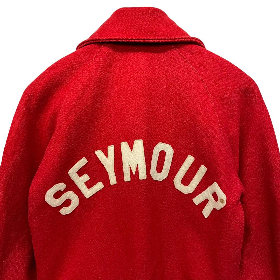 50s SEYMOUR 赤 ワッペンロゴ スタジャン ヴィンテージ USA古着
