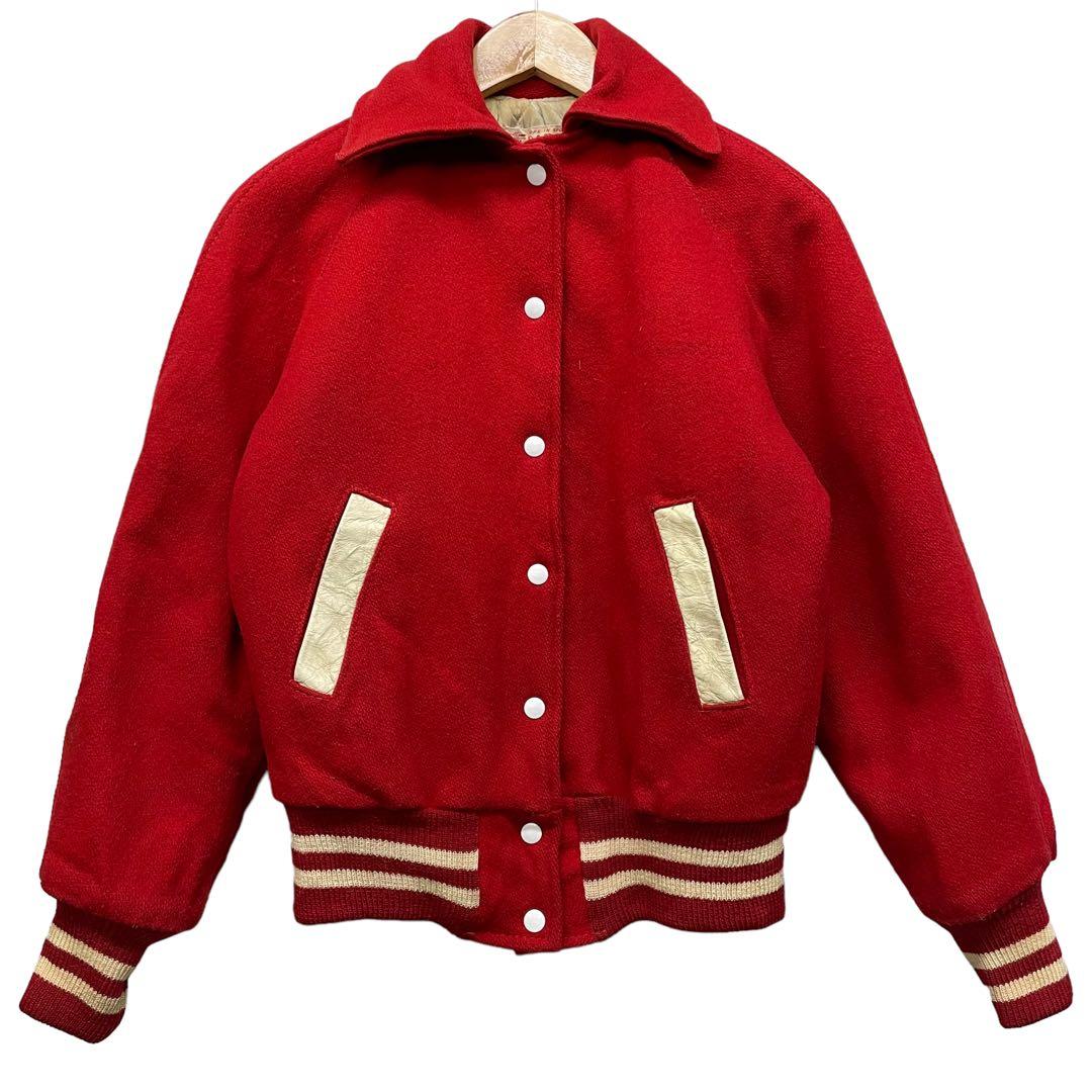 50s SEYMOUR 赤 ワッペンロゴ スタジャン ヴィンテージ USA古着