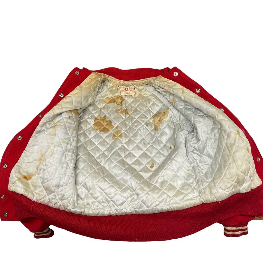 50s SEYMOUR 赤 ワッペンロゴ スタジャン ヴィンテージ USA古着