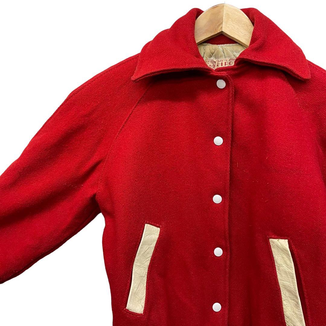 50s SEYMOUR 赤 ワッペンロゴ スタジャン ヴィンテージ USA古着